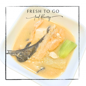 日式輕麵豉三文魚豆腐湯