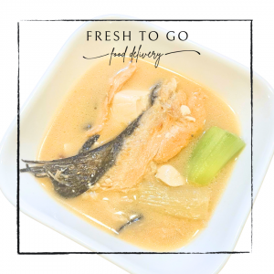 日式輕麵豉三文魚豆腐湯