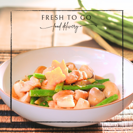 四季豆鮮菇炆五層肉 