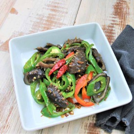 XO醬尖椒爆炒遼參