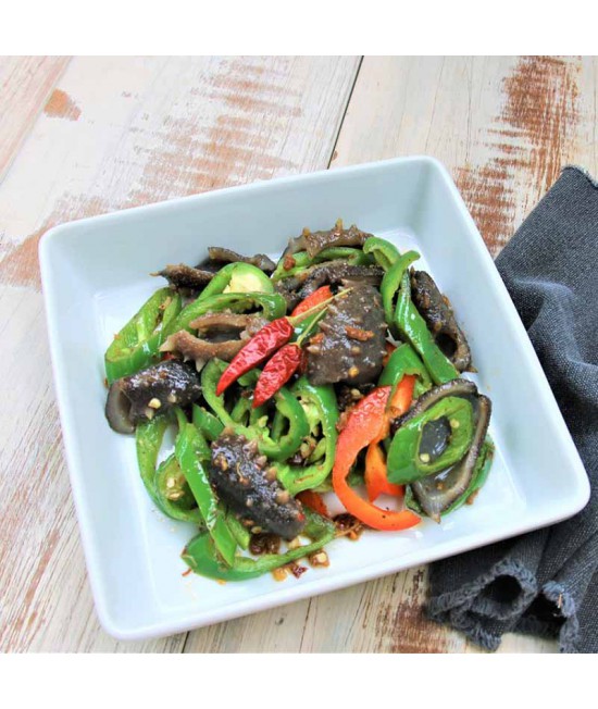 XO醬尖椒爆炒遼參