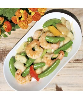 脆甜豆馬蹄炒蝦球