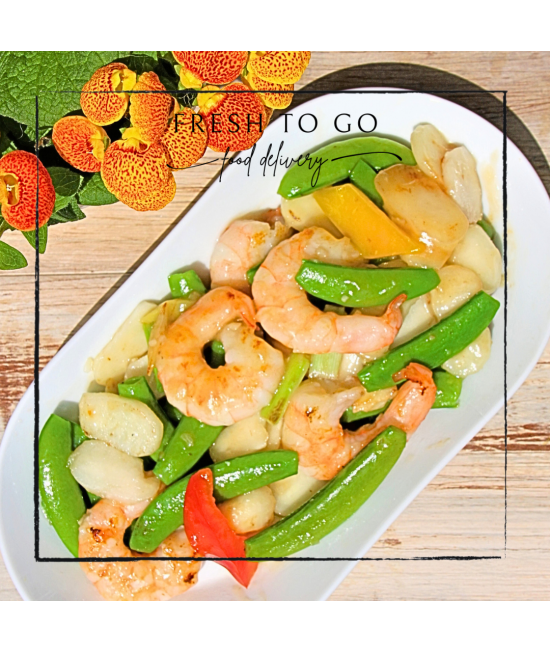 脆甜豆馬蹄炒蝦球