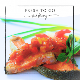 意醋蕃茄洋蔥三文魚扒