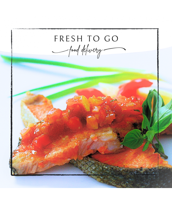 意醋蕃茄洋蔥三文魚扒