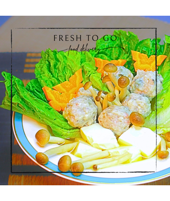 生菜靈芝菇豆腐鯪魚球